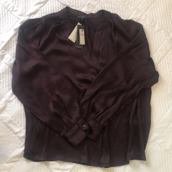 Banana Republic Women’s Long sleeve Button down Blouse. Burgundy size XL Career - Picture 9 of 13